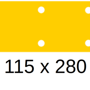 Schuurvellen B25 geel (anti-smeer) 115×280mm